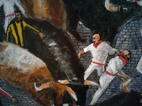 San Fermín by Beto Urruty, Painting for Sale on Singulart