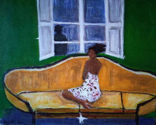 La ministra de Mozambique di Beto Urruty, Pittura in vendita su Singulart