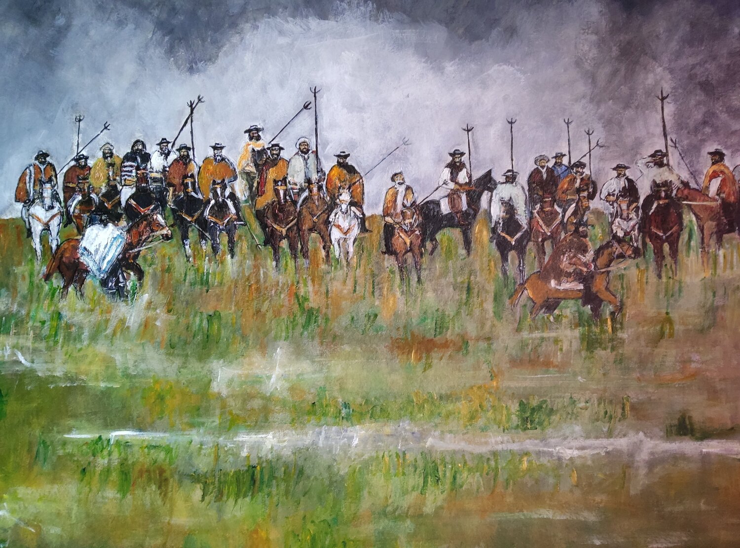 Gauchos al horizonte Beto Urruty Originalgemälde zu verkaufen