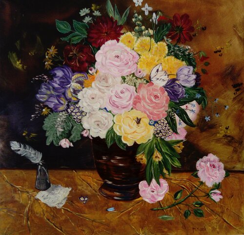 POTEE FLORALE van Marie Arnoult, Schilderij te koop op Singulart