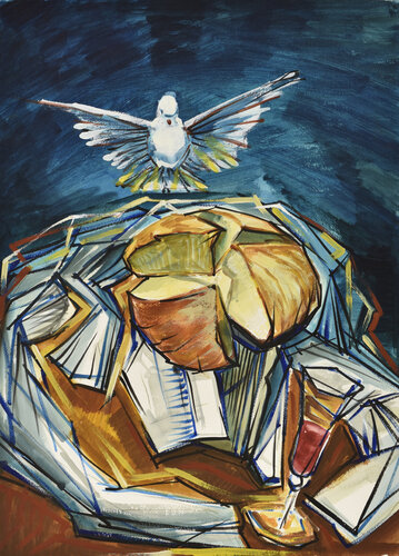 The Holy Spirit van Vladimir Georgievski, Werk op papier te koop op Singulart