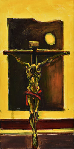 The Painter's Crucifixion van Vladimir Georgievski, Schilderij te koop op Singulart