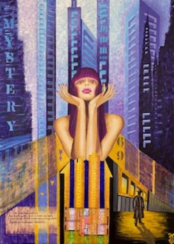 "Mystery of a woman", Painting "Glamorous Style" de Hanna Gasanova, Pintura a la venta en Singulart