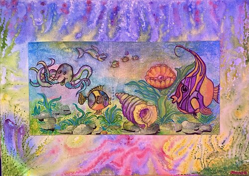 Underwater by Hanna Gasanova, Painting for Sale on Singulart