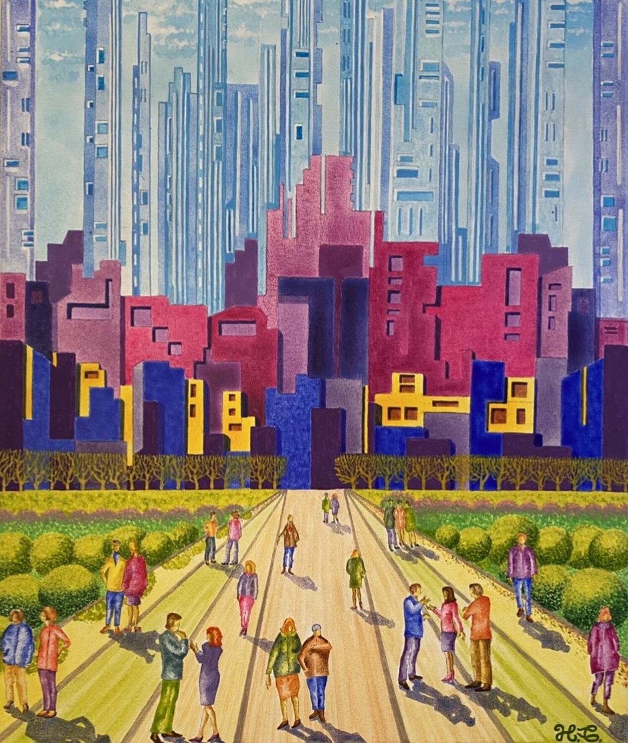 Painting I "Front Behind Beyond" Hanna Gasanova
