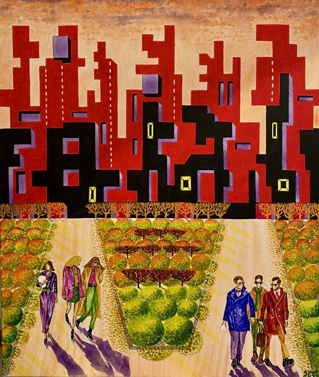 Painting II "Front Behind Beyond" Hanna Gasanova