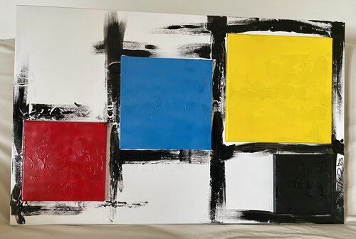 Omaggio a Mondrian par Cristiano Cavedon, Peinture en vente sur Singulart