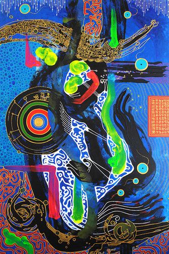 on the blue world de AYA MARRAY, Pintura a la venta en Singulart