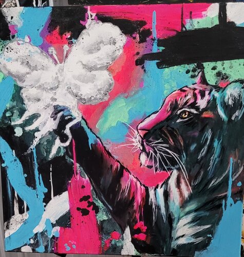 What Do Tigers Dream? de Deante Howard, Pintura a la venta en Singulart
