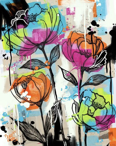 Loud Flowers, Quiet Healing de Deante Howard, Impresión a la venta en Singulart