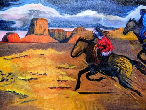 Thunderbird Calls van carol steffgen, Schilderij te koop op Singulart