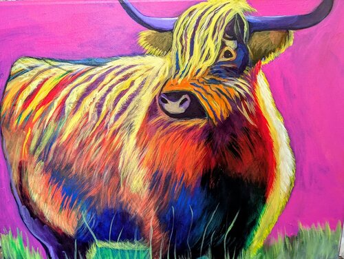 Bonnie Coo by carol steffgen, Painting for Sale on Singulart