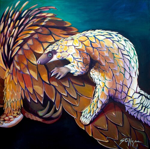 Hitching a Ride van carol steffgen, Schilderij te koop op Singulart