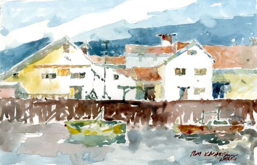 Gulf of Georgia BC Cannery di Ron Kasprisin, Pittura in vendita su Singulart