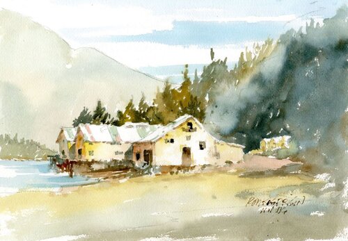Blind Channel Cannery BC by Ron Kasprisin, Painting for Sale on Singulart