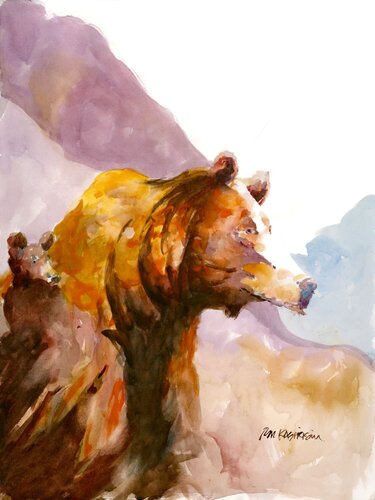 Bear Beware van Ron Kasprisin, Schilderij te koop op Singulart