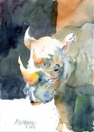 Rhino Royal by Ron Kasprisin, Painting for Sale on Singulart