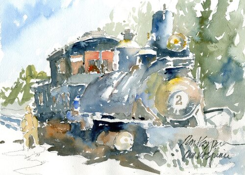 Engine No. 2 van Ron Kasprisin, Schilderij te koop op Singulart