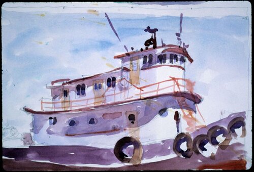 Seattle Tug by Ron Kasprisin, Painting for Sale on Singulart