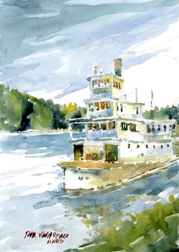 BC Express Steamboat by Ron Kasprisin, Painting for Sale on Singulart