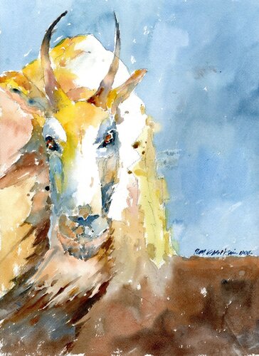 Wilder Goat de Ron Kasprisin, Pintura a la venta en Singulart
