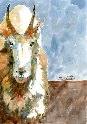 Crazy Wilder Goat di Ron Kasprisin, Pittura in vendita su Singulart