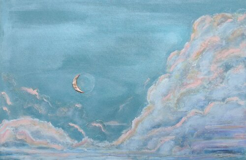 Luna de ensueño par Juliana María de los Ángeles Modenutti, Peinture en vente sur Singulart