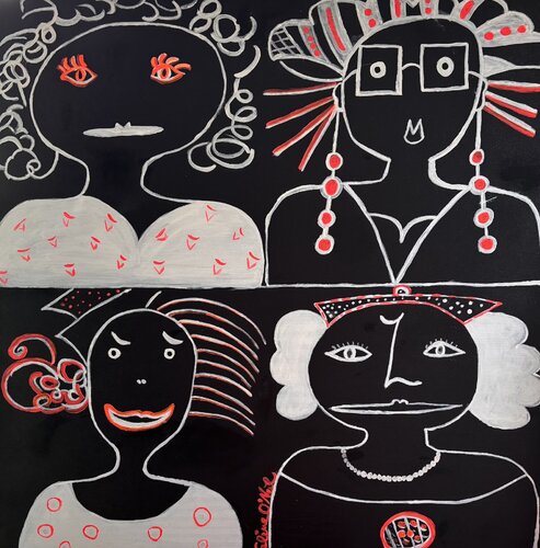 BLACK AND WHITE von Celine O´Neil, Malerei kaufen auf Singulart