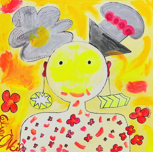 sun explosiv by Celine O´Neil, Painting for Sale on Singulart