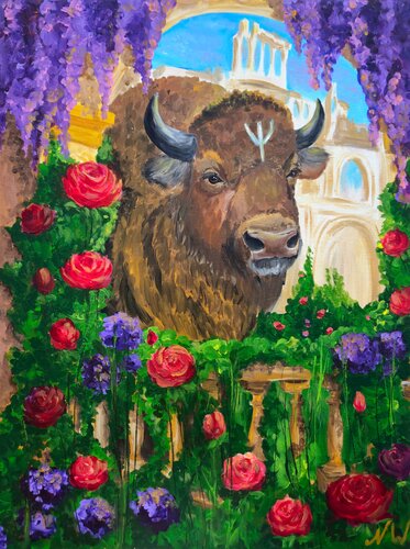Spirit of the Sacred Garden de Natalia Wilkinson, Pintura a la venta en Singulart