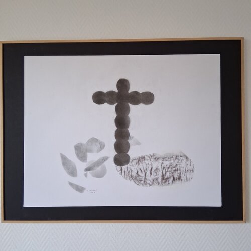 Croix noire van yves minssart, Werk op papier te koop op Singulart