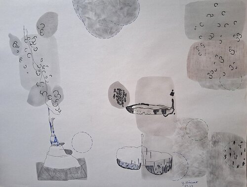 Géologismes par yves minssart, Dessin en vente sur Singulart