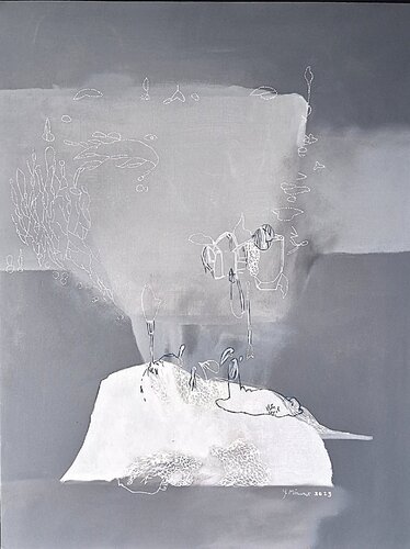 Fumerolles by yves minssart, Painting for Sale on Singulart