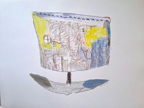 Bateau by yves minssart, Drawing for Sale on Singulart