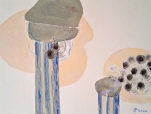 Chutes by yves minssart, Work on Paper for Sale on Singulart