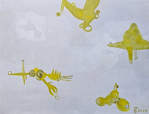 Formations jaunes von yves minssart, Malerei kaufen auf Singulart