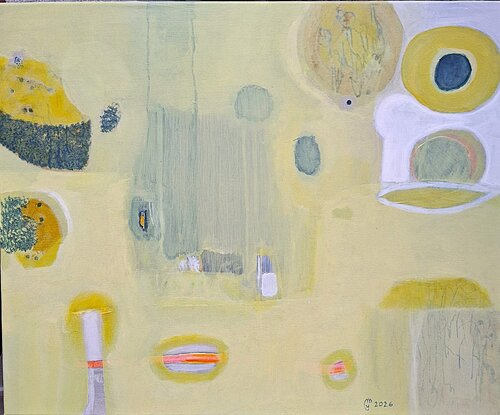 Présences blanches van yves minssart, Schilderij te koop op Singulart