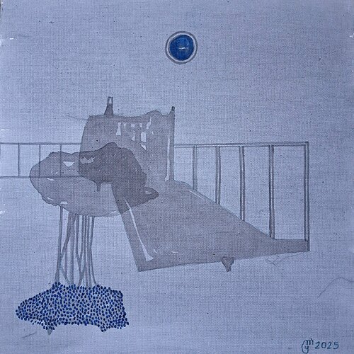 Astre bleu II von yves minssart, Malerei kaufen auf Singulart