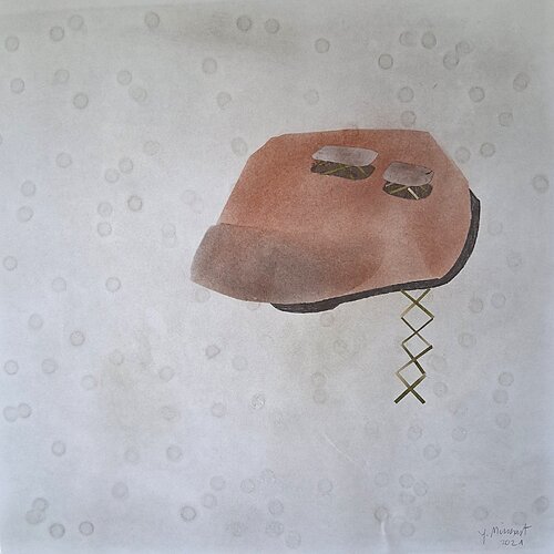 station aux ciseaux verts by yves minssart, Work on Paper for Sale on Singulart