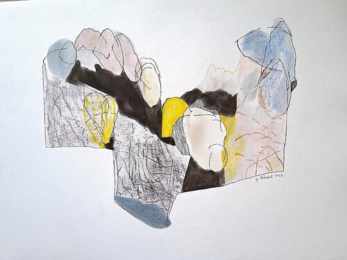 Géologies by yves minssart, Drawing for Sale on Singulart