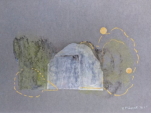 Abri magique by yves minssart, Drawing for Sale on Singulart