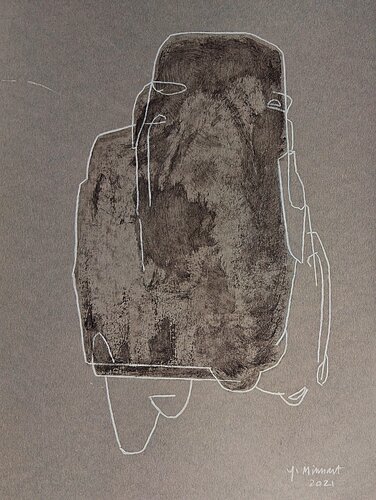 mont double by yves minssart, Drawing for Sale on Singulart