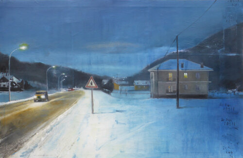 MORNING SNOW (OMAGGIO A ITALO CALVINO) di Diego Scursatone, Pittura in vendita su Singulart