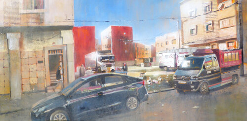 THE RED CITY di Diego Scursatone, Pittura in vendita su Singulart