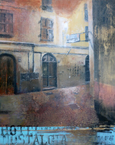 LIGHT POLLUTION n°4 (HOTEL NOSTALGIA) di Diego Scursatone, Pittura in vendita su Singulart