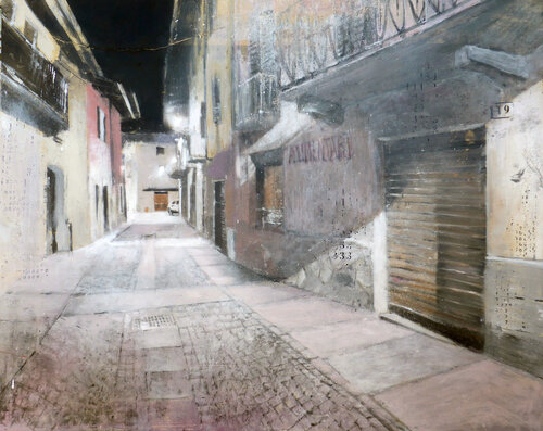 LIGHT POLLUTION n°7 (THE OLD CITY) par Diego Scursatone, Peinture en vente sur Singulart
