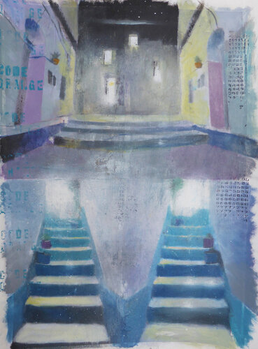 IN THE COURT OF THE CRIMSWON KING de Diego Scursatone, Pintura a la venta en Singulart