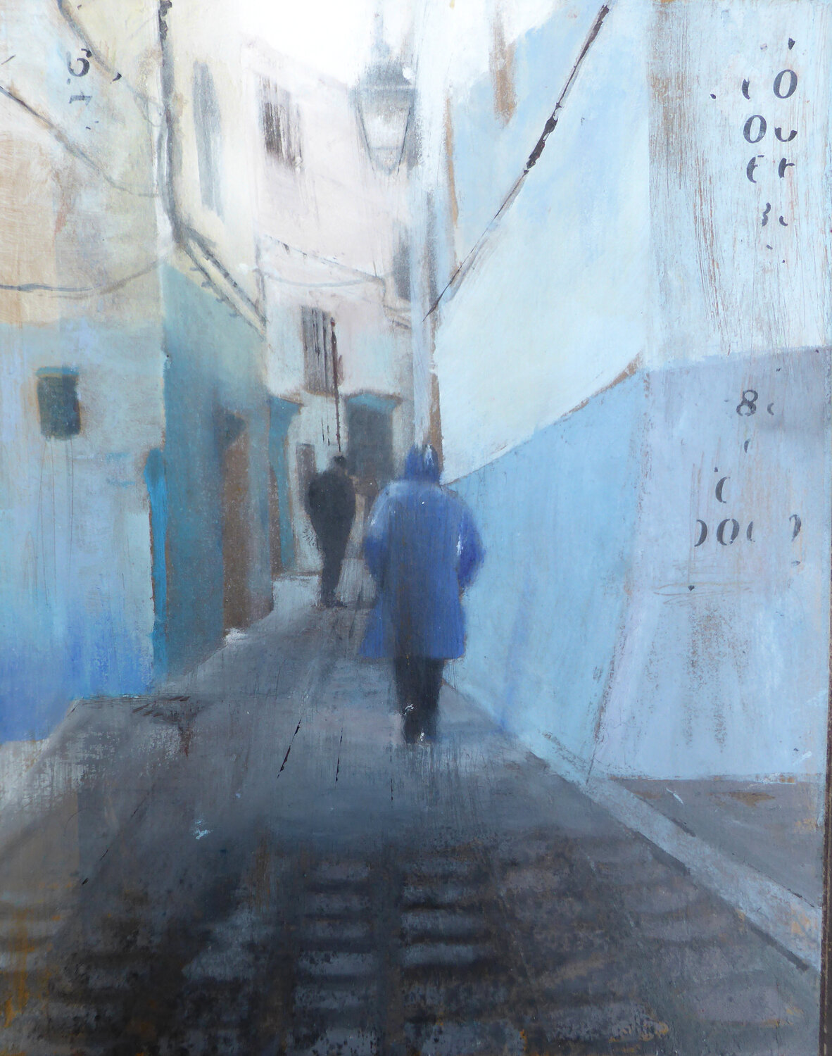 THE BLUE PATH Diego Scursatone Original painting for sale