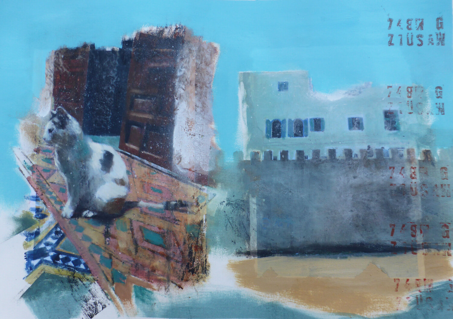 ARRIVING SOMEWHERE Diego Scursatone Original painting for sale
