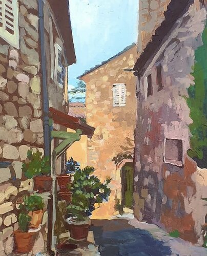 Mougins village von Manejudith Sitruk, Malerei kaufen auf Singulart